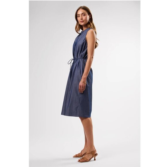 NWT Amour Vert Kylen Organic Cotton Chambray Shirt Dress - Picture 2 of 5